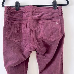 Rag and bone velvet jeans
